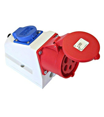 CEE-Stopcontact opbouw gecombineerd 32A IP44