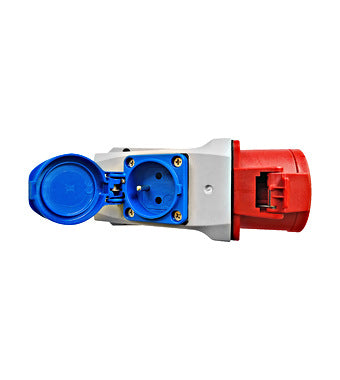 CEE-Stopcontact opbouw gecombineerd penaarding 16A IP44