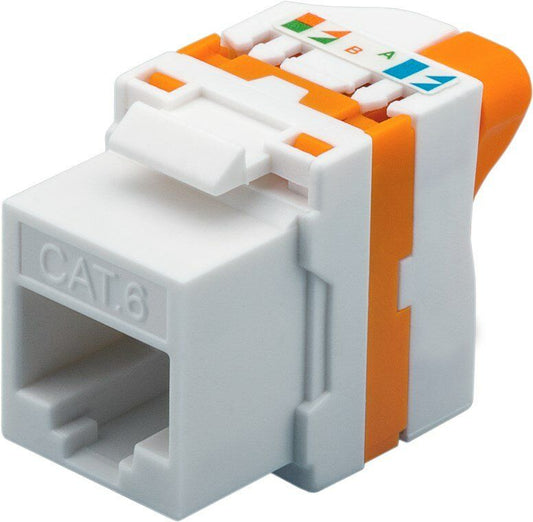 KEYSTONE JACK CAT6 UTP TOOLLESS WITH ROTATING BUTTON