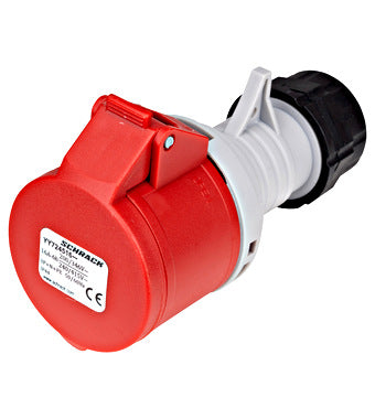 CEE-Koppeling 5P 16A 400V 6h IP44 rood/ grijs