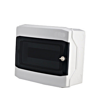 Opbouwkast 1x 12MOD transparante deur IP65