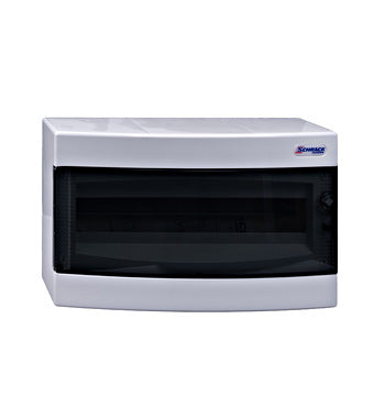 Opbouwkast 1x 18MOD transparante deur IP40