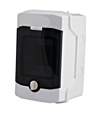 Opbouwkast 1x 4MOD transparante deur IP65