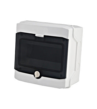 Opbouwkast 1x 8MOD transparante deur IP65
