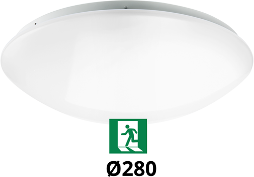 Wandarmatuur Polo G2 IP44 12W 3000K-4000K-6000K 3-CCT 1000-1100lm Ø280 (2x18W) +Noodmodule 3uur
