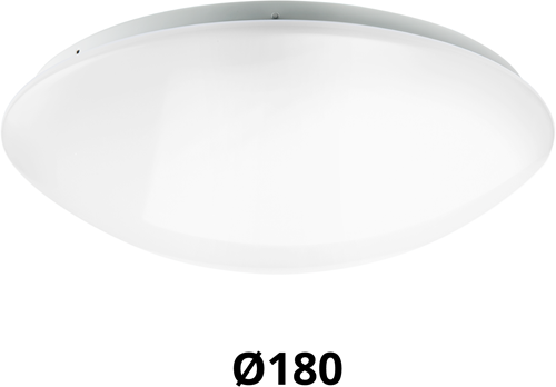 Wandarmatuur Polo IP44 8W 3000K 650lm Ø180 (1x18W)