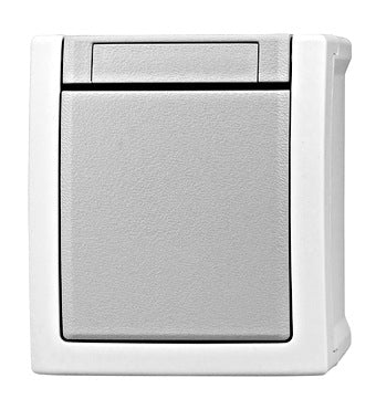 Wisselschakelaar veerklemmen IP54 grijs