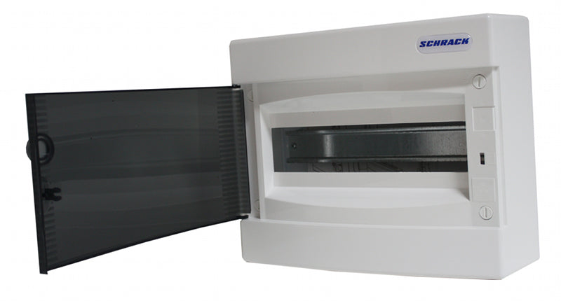 Opbouwkast 1x 4MOD transparante deur IP40